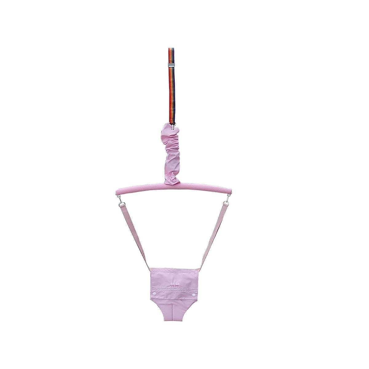 Doorway Jumper Swing with Adjustable Seat Bag for Toddler Infant, Ages 6 Months+, Pink