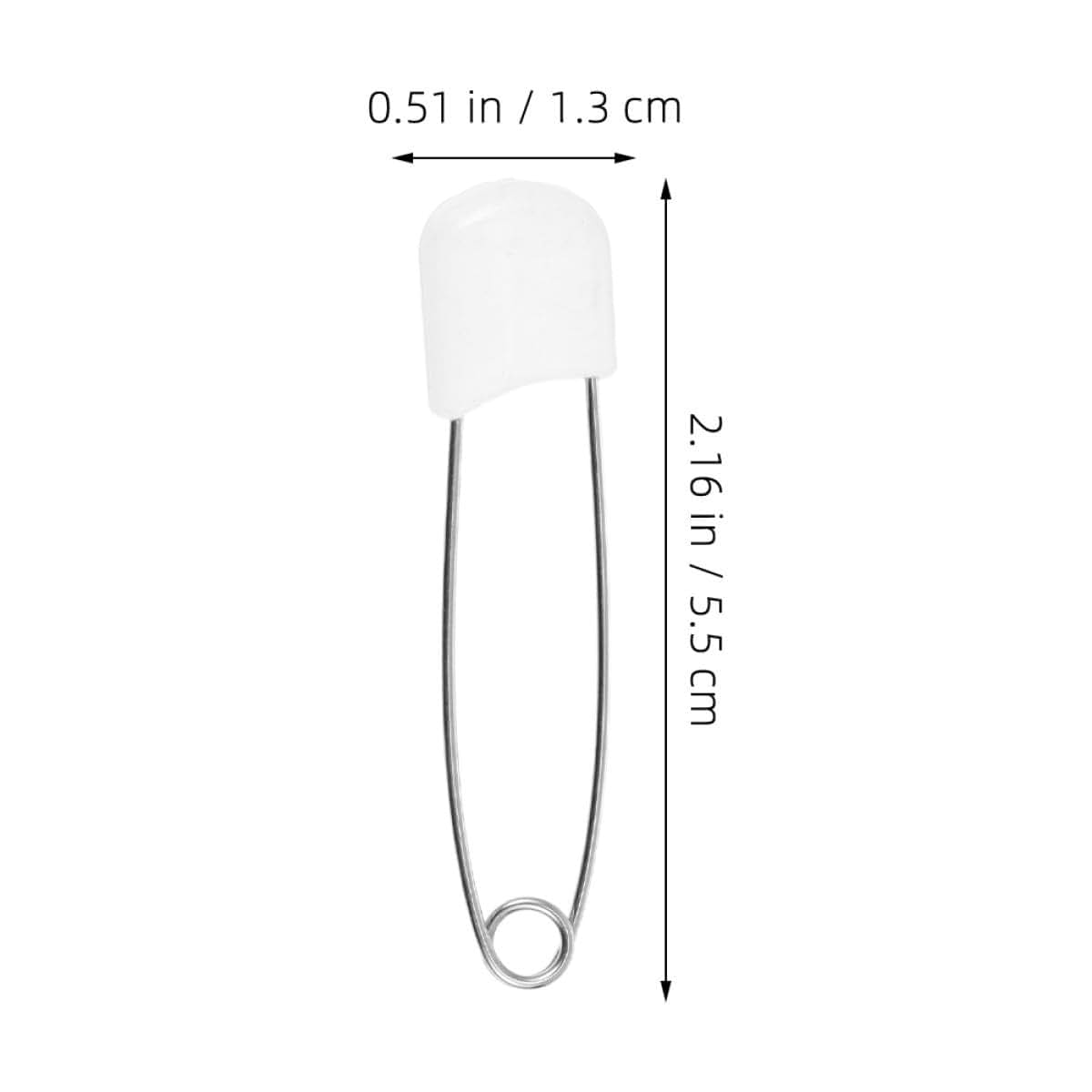 BabyOneStop 30 Pcs White Zinc Alloy and Reusable PP Diaper Safety Pins