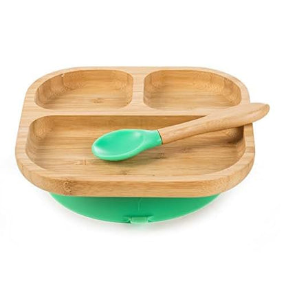 Youkoo Kitchen Bamboo Toddler Stay Put Dish and Weaning Set