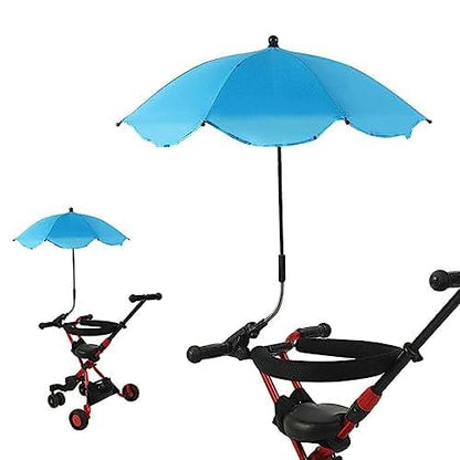 Stroller Parasol Umbrella with Universal Clamp and 360 Degree Adjustability