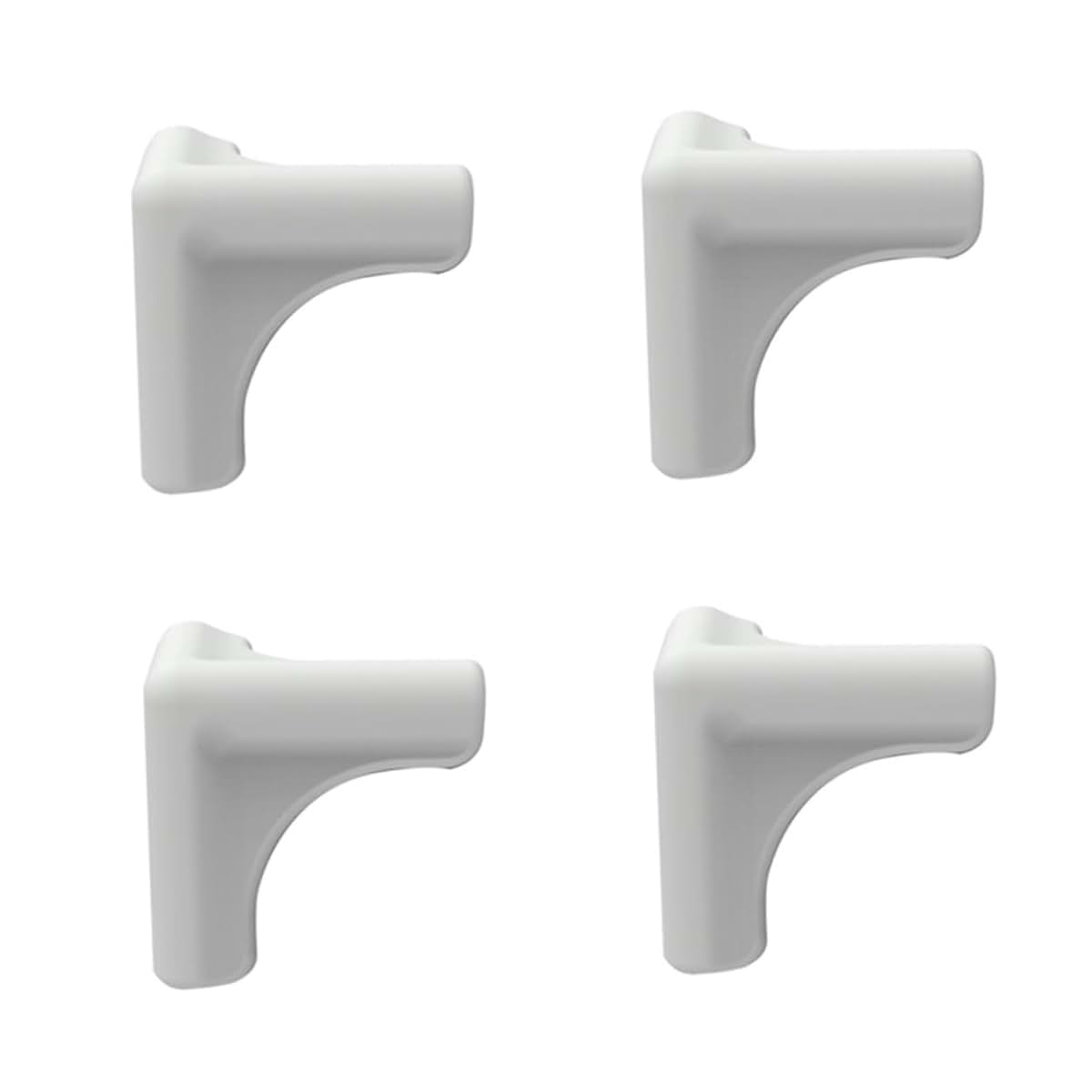 COOLHIYA 4-Piece Silicone Corner Guards for Furniture, Grey, Cuttable Length