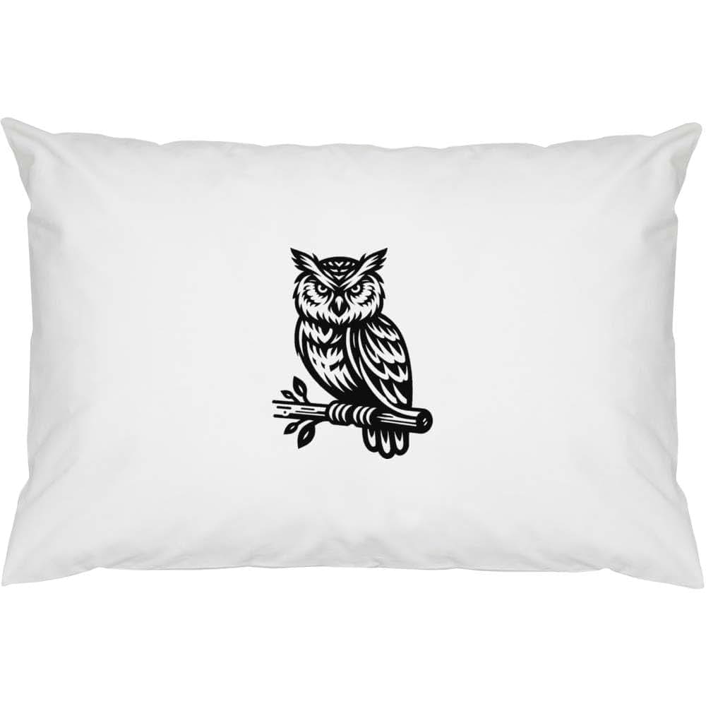 Azeeda Wise Owl Cotton Pillow Cases, Set Of Two