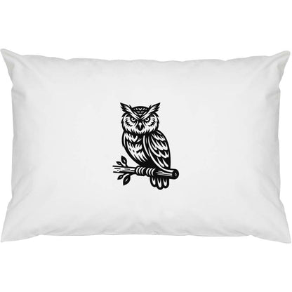 Azeeda Wise Owl Cotton Pillow Cases, Set Of Two