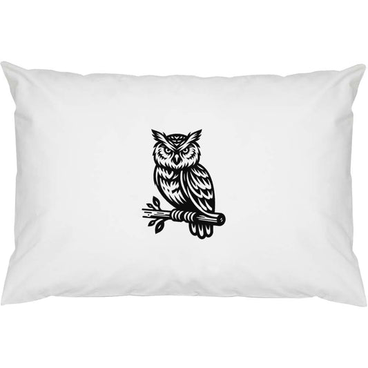 Azeeda Wise Owl Cotton Pillow Cases, Set Of Two