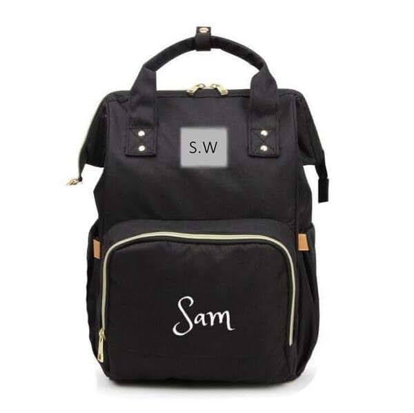 Dream Embroidery Personalized Large Diaper Bag Knapsack/Tote Bag/Backpack Monogram Embroidered for Infant/Baby Bag
