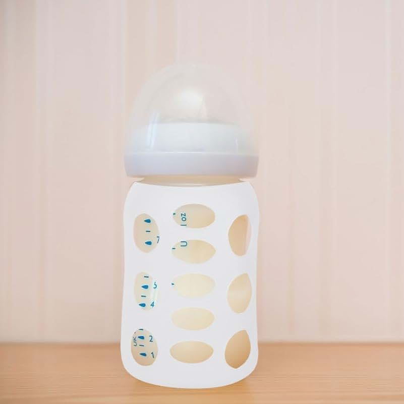 Showeroro 4 Pack Baby Bottle Sleeves Silicone Cover With Hollow Scale Design