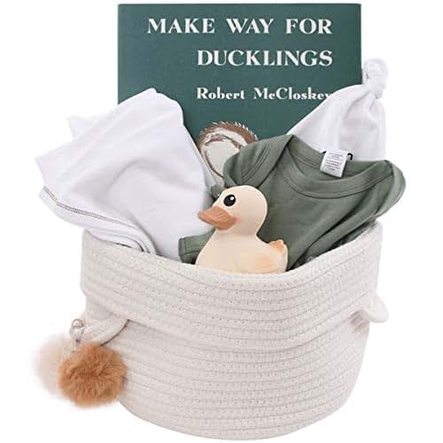 Our Green House Organic Baby Gift Basket for Boys and Girls - Cute Essentials and Story Time Favorites - 0-3 Months