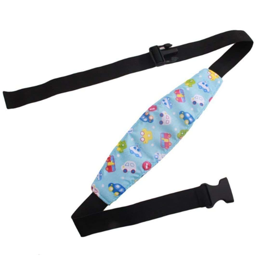 Baby Head Support Band Adjustable Car Seat Neck Relief Strap Blue