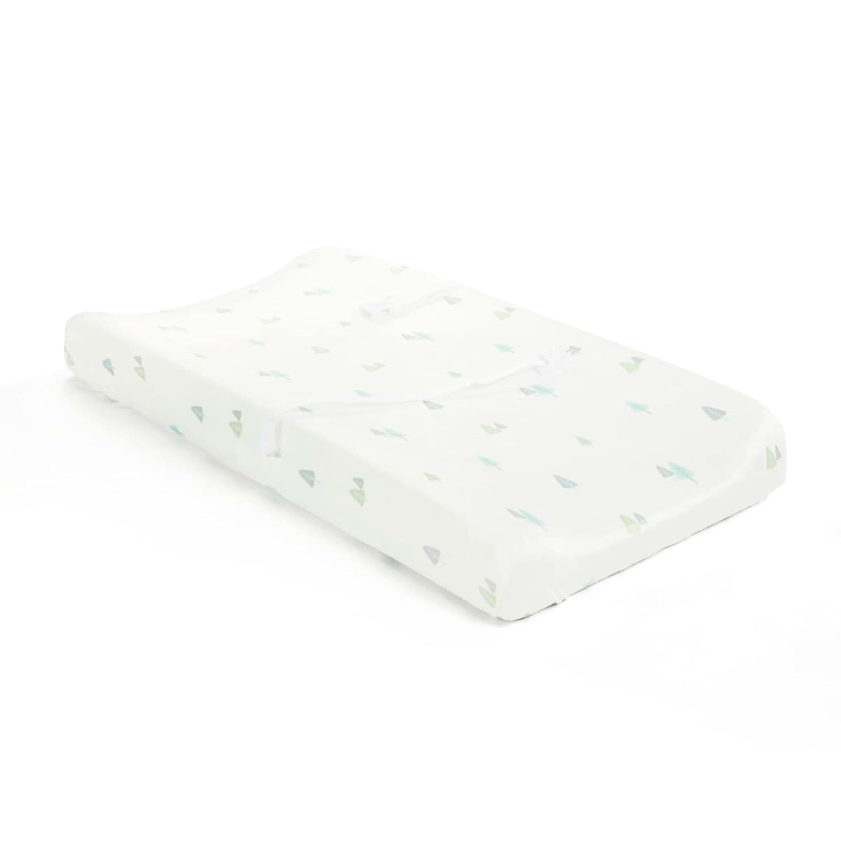 Lush Decor Hygge Sloth Trees Soft & Plush Changing Pad Cover, 32" x 16" x 5", Gray