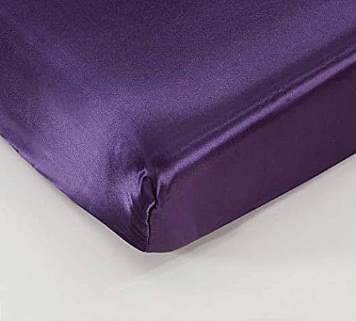California Drapes Soft & Silky Satin Crib Fitted Sheet, Great for Babies with Sensitive Hair, Fully Elastic All Around