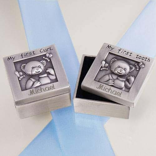 Center Gifts Kid Curl and Tooth Box - Tooth Keepsake Box for Children - Perfect Memorable Personalized Tooth Box
