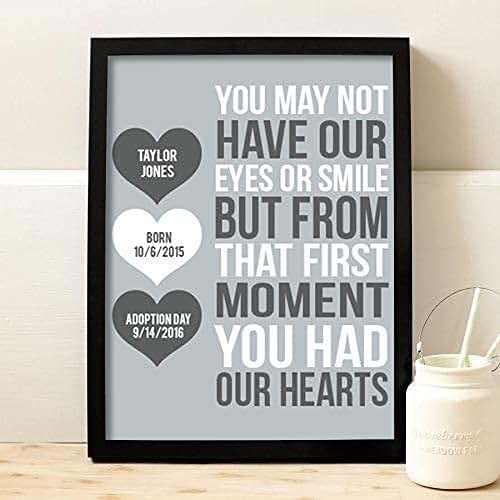 Canary Road Personalized You Had Our Hearts Adoption Print | Adoption Gift | Gotcha Gift | Gotchya Day | Adoptive (photo 2)