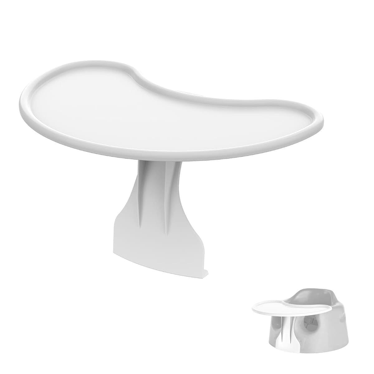 Bumbo Floor Seat Tray Accessory Compatible Easy Clean White Surface