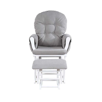 Suite Bebe Mason Glider & Ottoman, White/Oyster (photo 3)