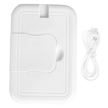 KOMBIUDA Wipe Warmer Dispenser Case With USB Cable, ABS And Aluminum Alloy, White