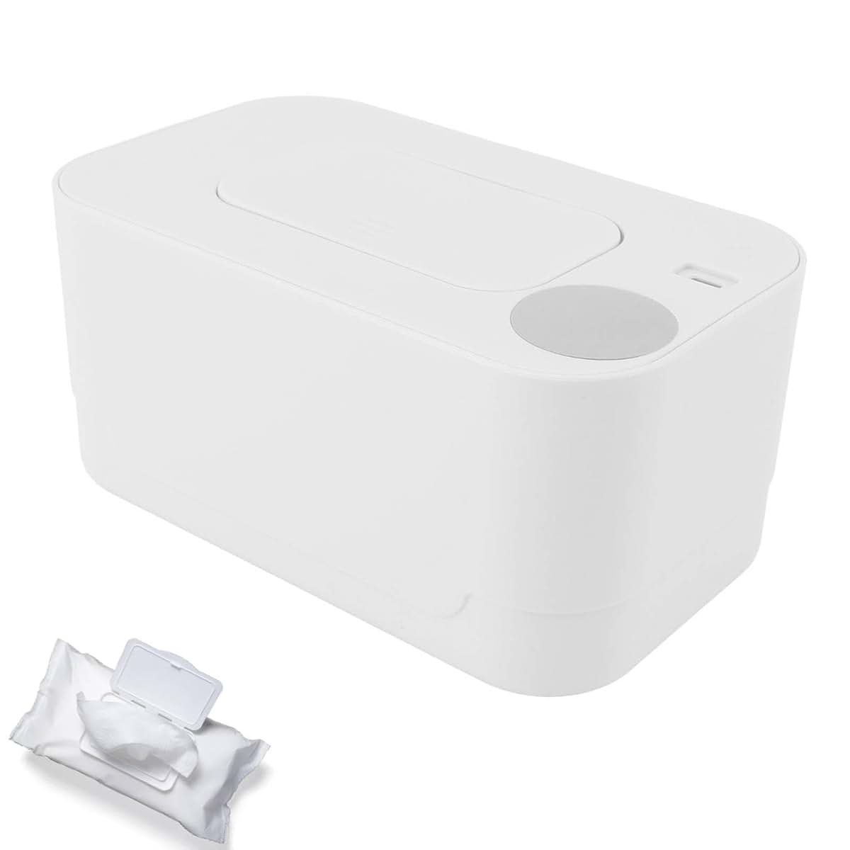 Jwthee Portable Wipe Warmer And Wet Wipes Dispenser USB Heating Case White