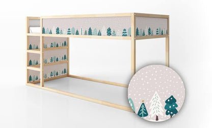 Winter Snow Floral Decals Sticker for Nursery Furniture Decor
