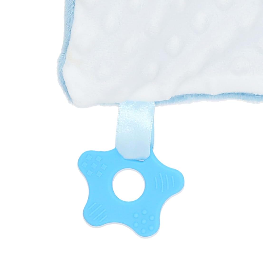 Pavilion Gift Company Somebunny Blue Lovey Lovey Blanket Bunny with Teether (photo 3)