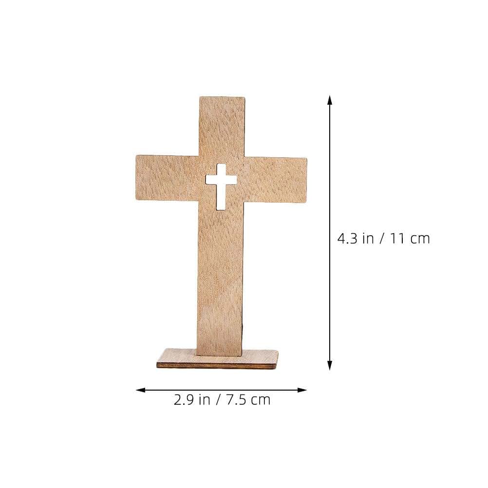 DOITOOL 10 Pcs Wooden Crosses for Centerpieces, Tabletop & Wall Decor