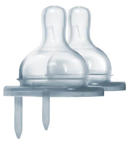 Pura Silicone Baby Bottle Nipple Replacement 2-Pack - Y-Cut Fast Flow