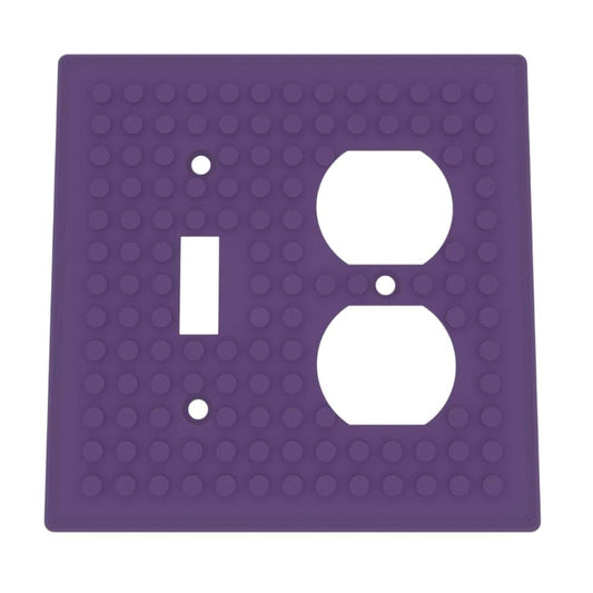 Aunt Lo's Supply Co. Building Brick Light Switch Cover Plate Indigo Purple