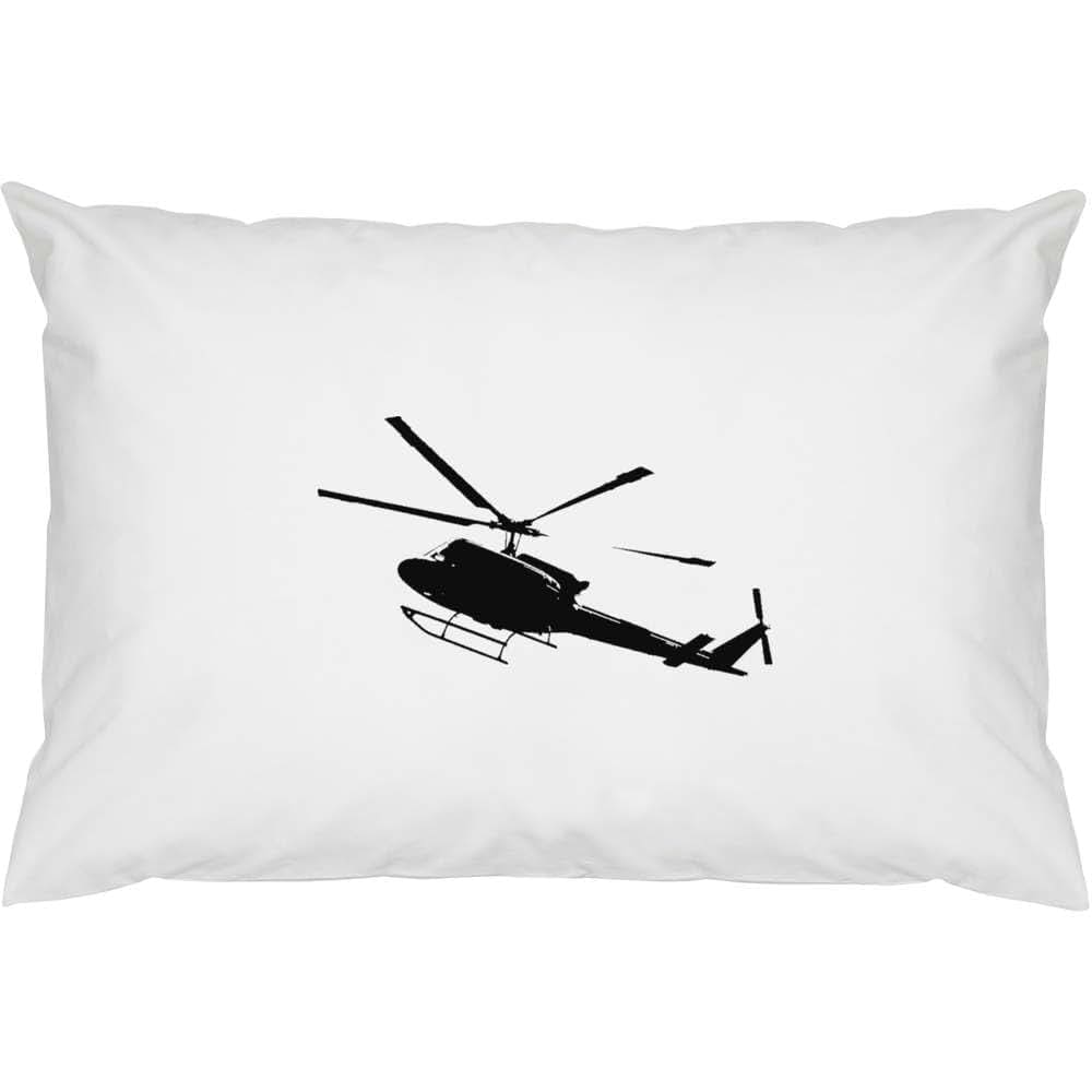 Azeeda Helicopter Silhouette Cotton Pillow Cases Set