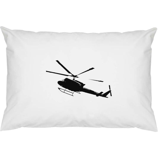 Azeeda Helicopter Silhouette Cotton Pillow Cases Set