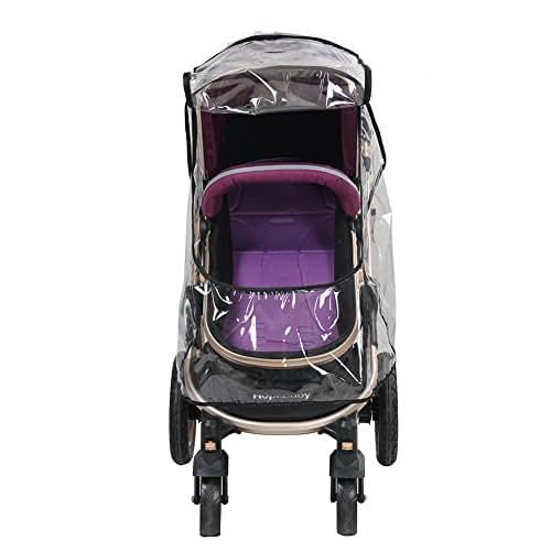 Estink Universal Stroller Rain Cover Transparent PVC with Zipper Window