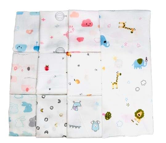 gosari Baby Cotton Handkerchiefs, 100% Cotton Washcloths for Drool, Feeding & Bath Time, Breathable & Reusable, Soft (photo 2)