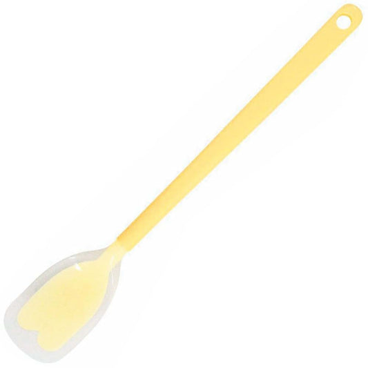 Okabe Yosakusho Silicone Cleaner Spoon, Large Yellow Feeding Utensil