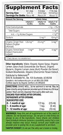 Wellements Organic Gripe Water for Infant Digestive Support