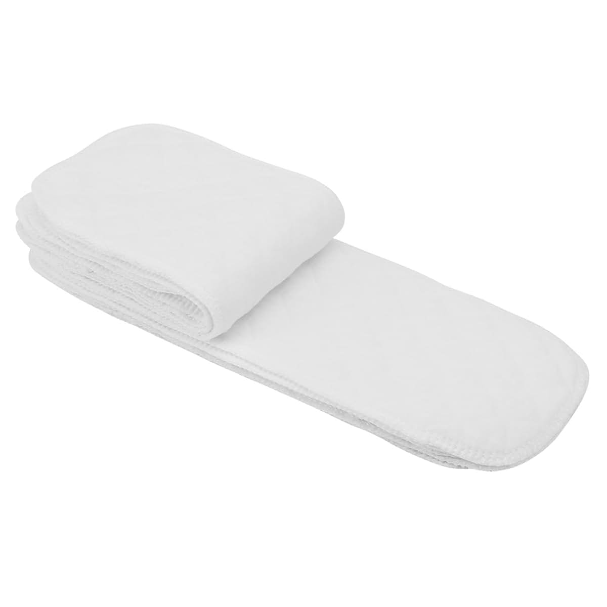 BabyOneStop 10-Pack Cotton Cloth Diaper Inserts, Six Layers, 32x12cm Reusable Nappy Liners for Babies