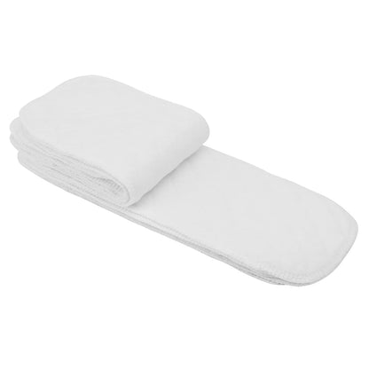 BabyOneStop 10-Pack Cotton Cloth Diaper Inserts, Six Layers, 32x12cm Reusable Nappy Liners for Babies