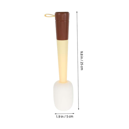 Healifty 3in1 Cup Lid Cleaner Brush Set, Extended Handle, Brown