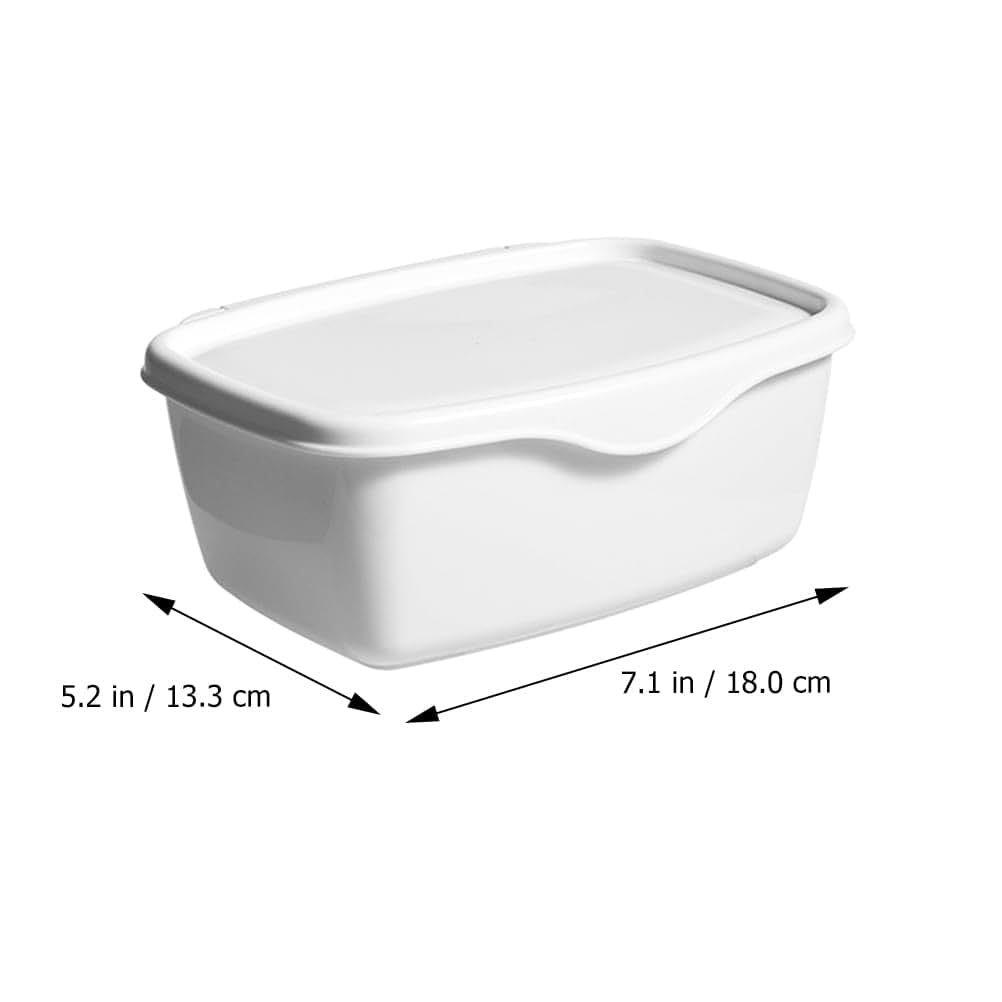 MAGICLULU Wet Tissue Box with Lid, Plastic Wipes Dispenser, 7.08 x 5.23 x 2.95 Inches, White