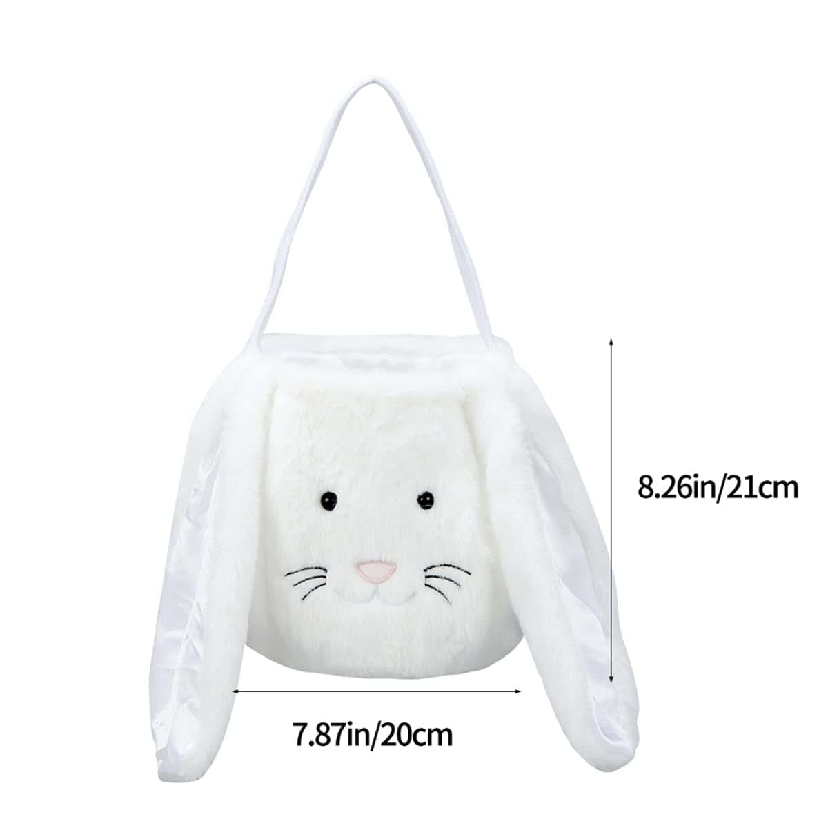 Plush Easter Bunny Basket for Gifts and Decorating