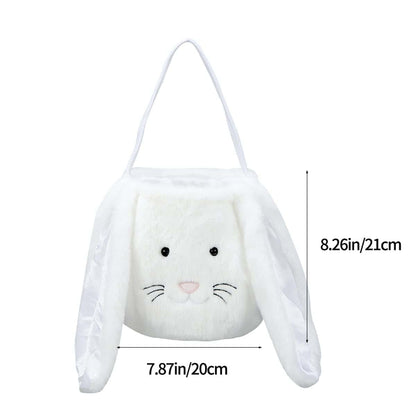 Plush Easter Bunny Basket for Gifts and Decorating