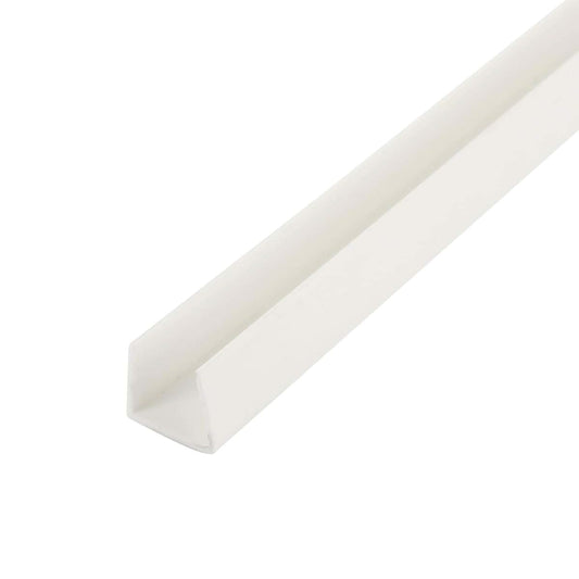 Outwater Plastics White 5/8 Inch Styrene U-Channel Edging