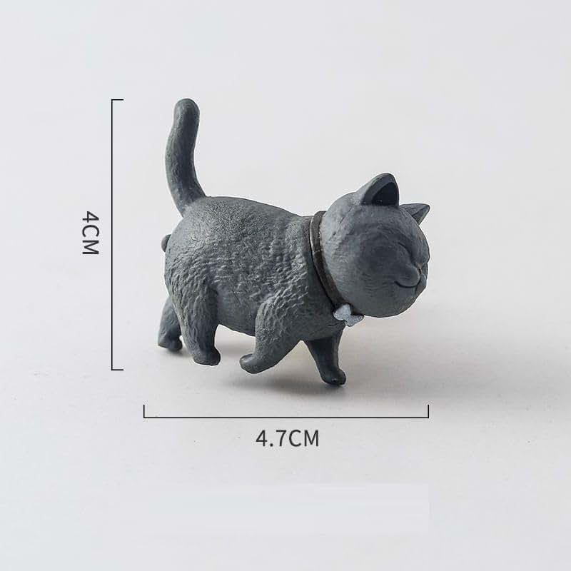 PILYON Rotatable Cat Cartoon Drawer Pulls 2 Pack Brass and Resin Wardrobe Knobs
