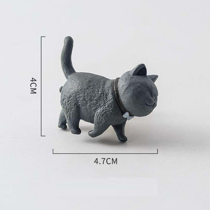 PILYON Rotatable Cat Cartoon Drawer Pulls 2 Pack Brass and Resin Wardrobe Knobs