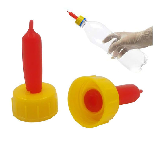 QIQIRO 12-Pack Pritchard Nipple for Goats Milk Drink Bottle Nipple Soft Rubber Pritchard Teat for Small Animal Nursing