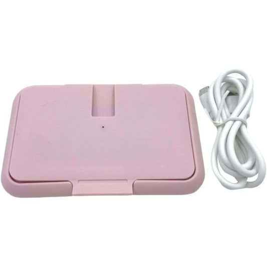 Gcroet Portable Baby Wipes Warmer Napkin Warmer Box Paper USB Charging Wet Wipes Dispenser for (Pink)..
