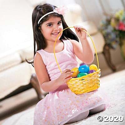 Fun Express Ombre Bamboo Easter Baskets Set of 12 for Kids