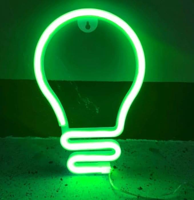 Yuanyuying Decorative Neon Light, Green LED Wall Decor (photo 2)