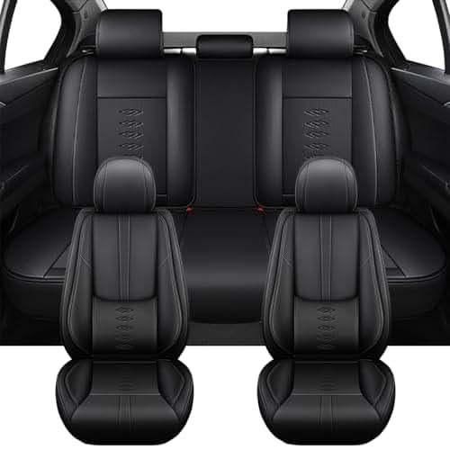 Cresater Car Seat Covers for Subaru Outback 2000-2025, Full Set Faux Leather, Black