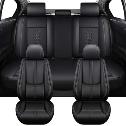 Cresater Car Seat Covers for Subaru Outback 2000-2025, Full Set Faux Leather, Black
