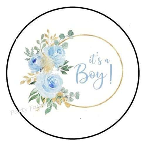 Party Favors Express 1.5" Inch It's A Boy Baby Shower Stickers - It's A Boy Stickers - Baby Shower Stickers Boy