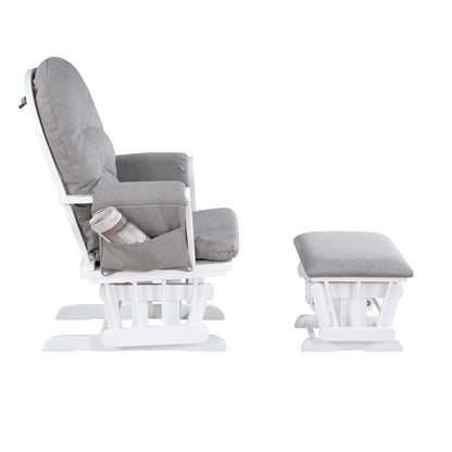 Suite Bebe Mason Glider & Ottoman, White/Oyster (photo 4)