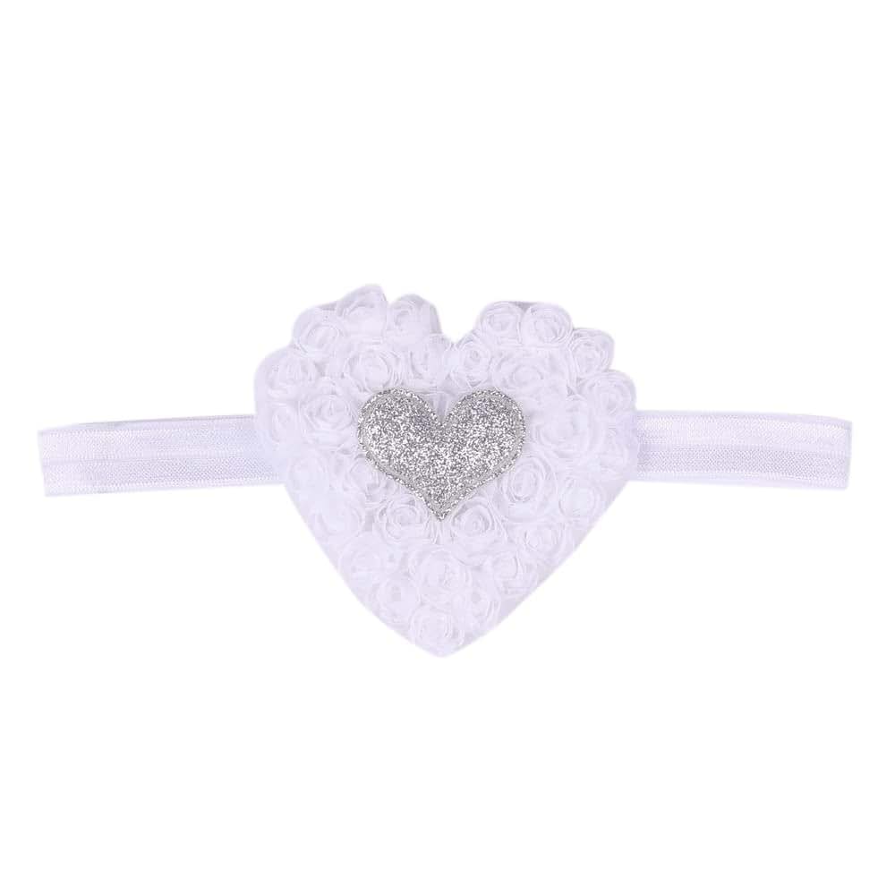 DDNFO Valentine's Day Baby Rose Heart Headband