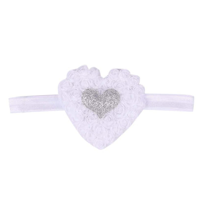 DDNFO Valentine's Day Baby Rose Heart Headband